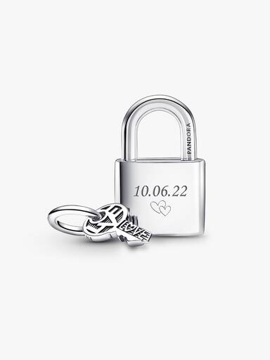 Hangslot en sleutel hangende bedel