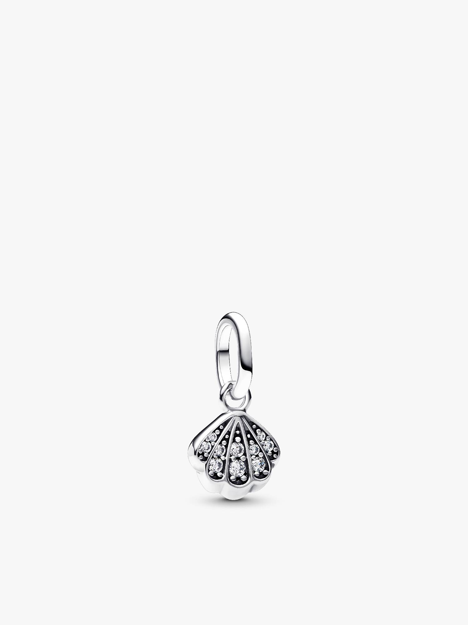Sprankelende schelp mini hangende bedel