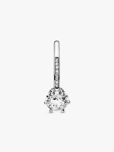 Transparante Sprankelende Kroon Solitaire Ring