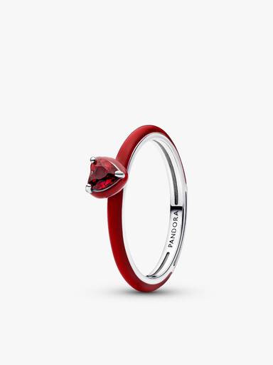 Rood Hart Ringset