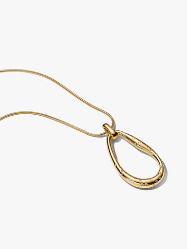 Organisch Gevormde Statement Hanger met Ketting