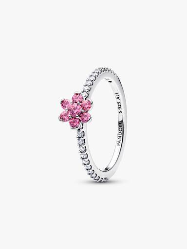 Sprankelend Roze Madeliefje Ring