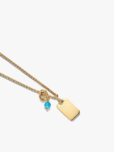 December eeuwigheid cirkel bedel hanger & graveerbare hanger ketting set