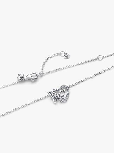 Verstrengeld Hart & Vlinder Ketting met Hanger