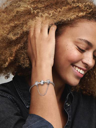 Pandora Logo Veiligheidsketting Clip Bedel