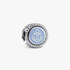 Anchor sterling silver charm with clear cubic zirconia and blue enamel Anchor sterling silver charm with clear cubic zirconia and blue enamel