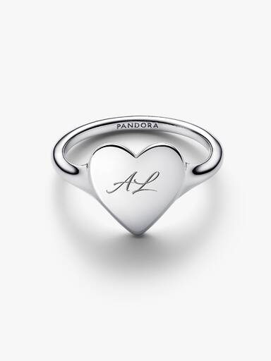 Ring graveerbaar hart