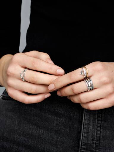 Sprankelende Wishbone Ring