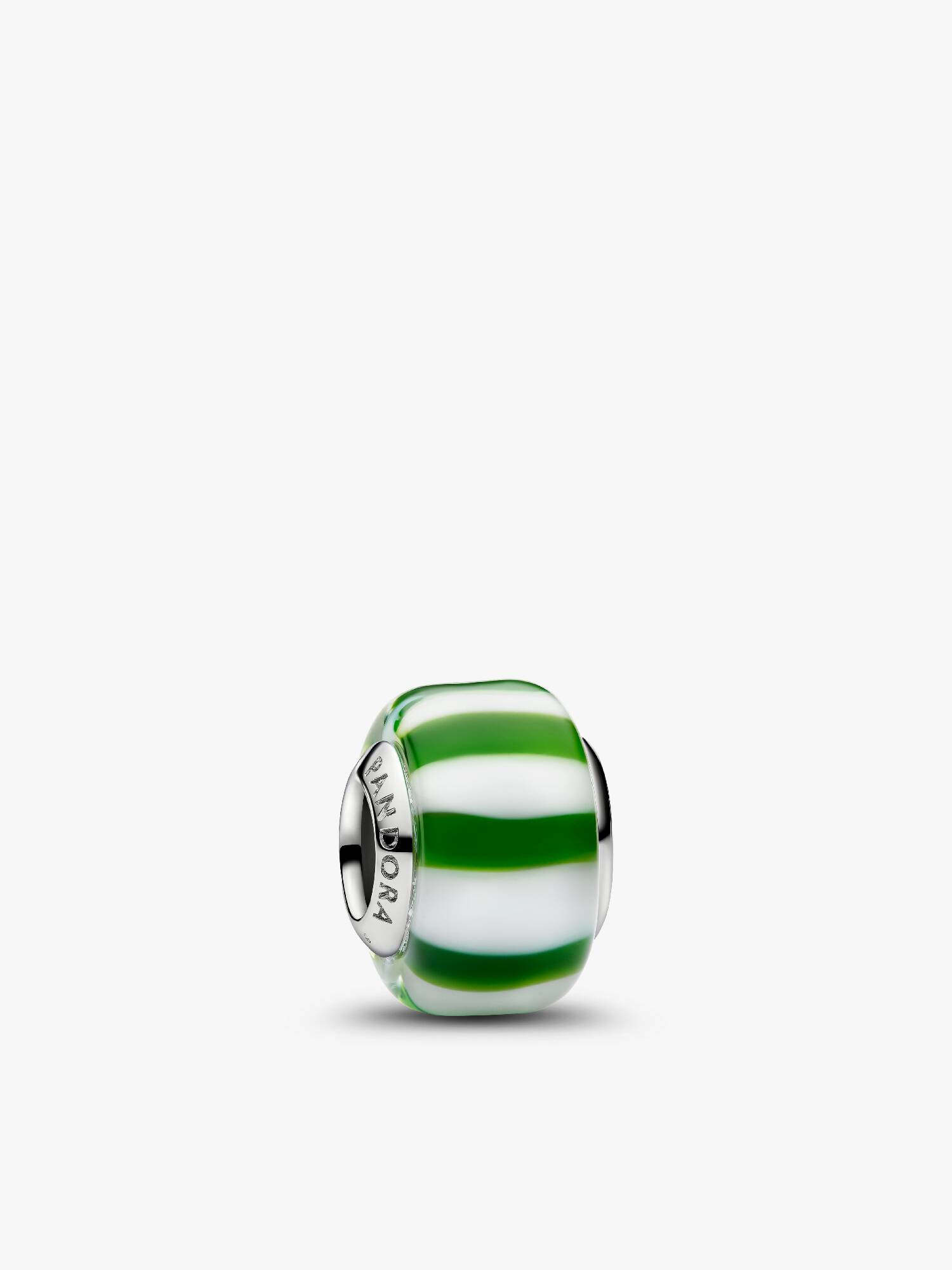 Groen pepermunt muranoglas bedel
