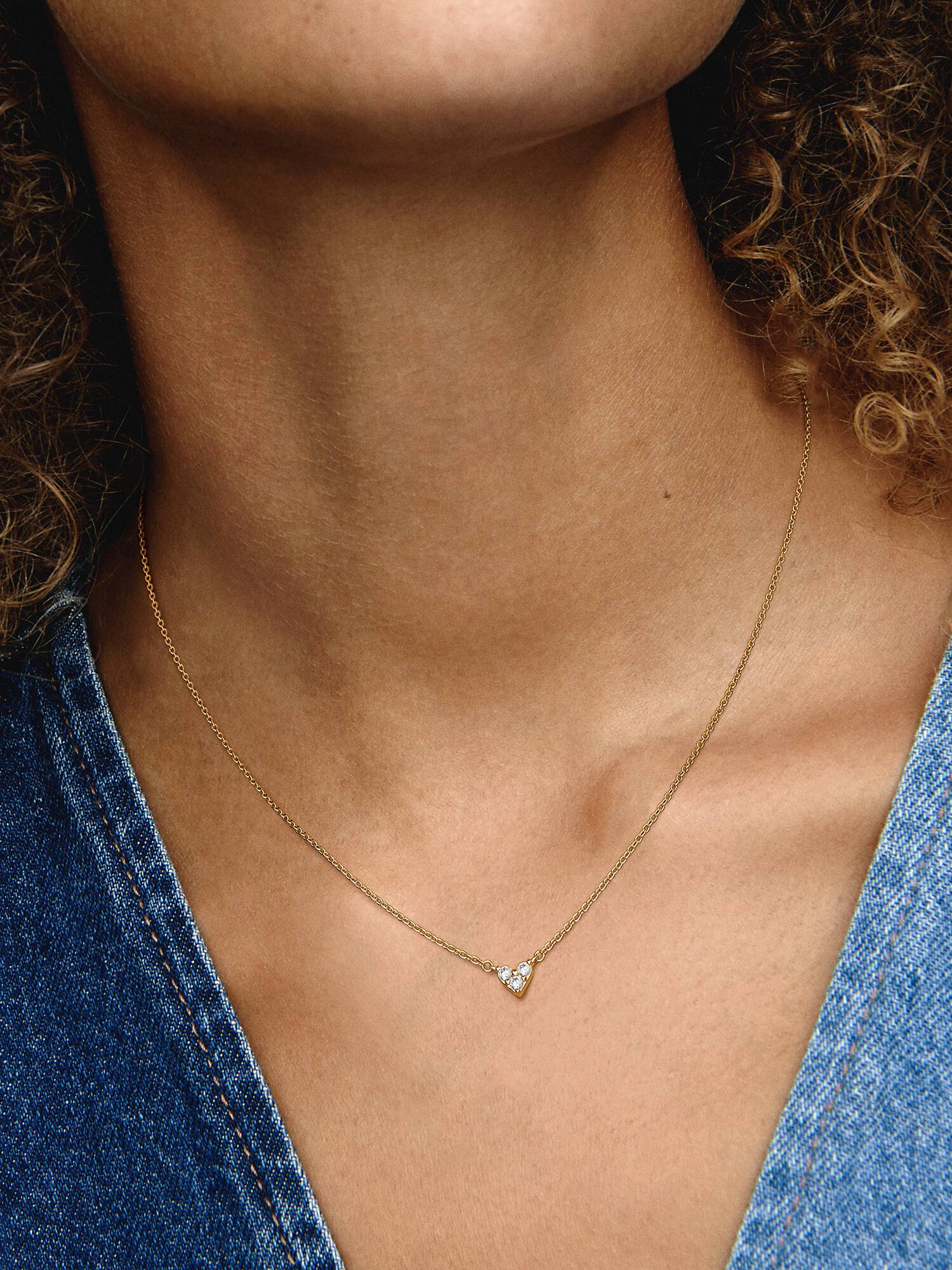 Drie Stenen Hart Halsketting