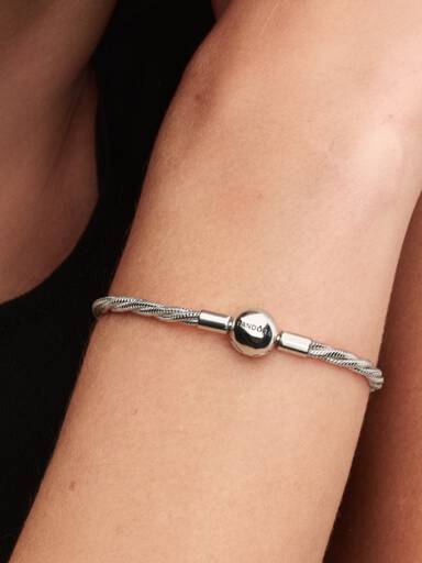 Ronde Pandora Sluiting Gedraaide Snake Chain