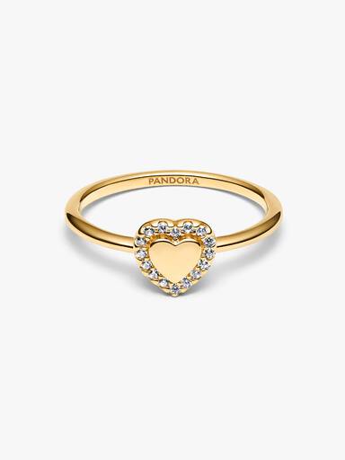 Graveerbaar Hart Halo Ring