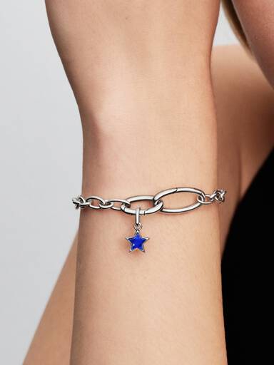 Blauwe Ster Mini Hangende Bedel