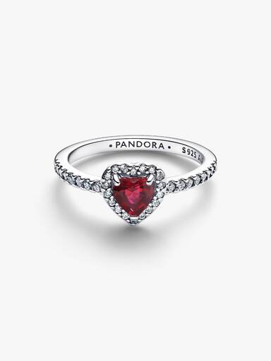 Verhoogde Fuchsia Roos Hart Ring