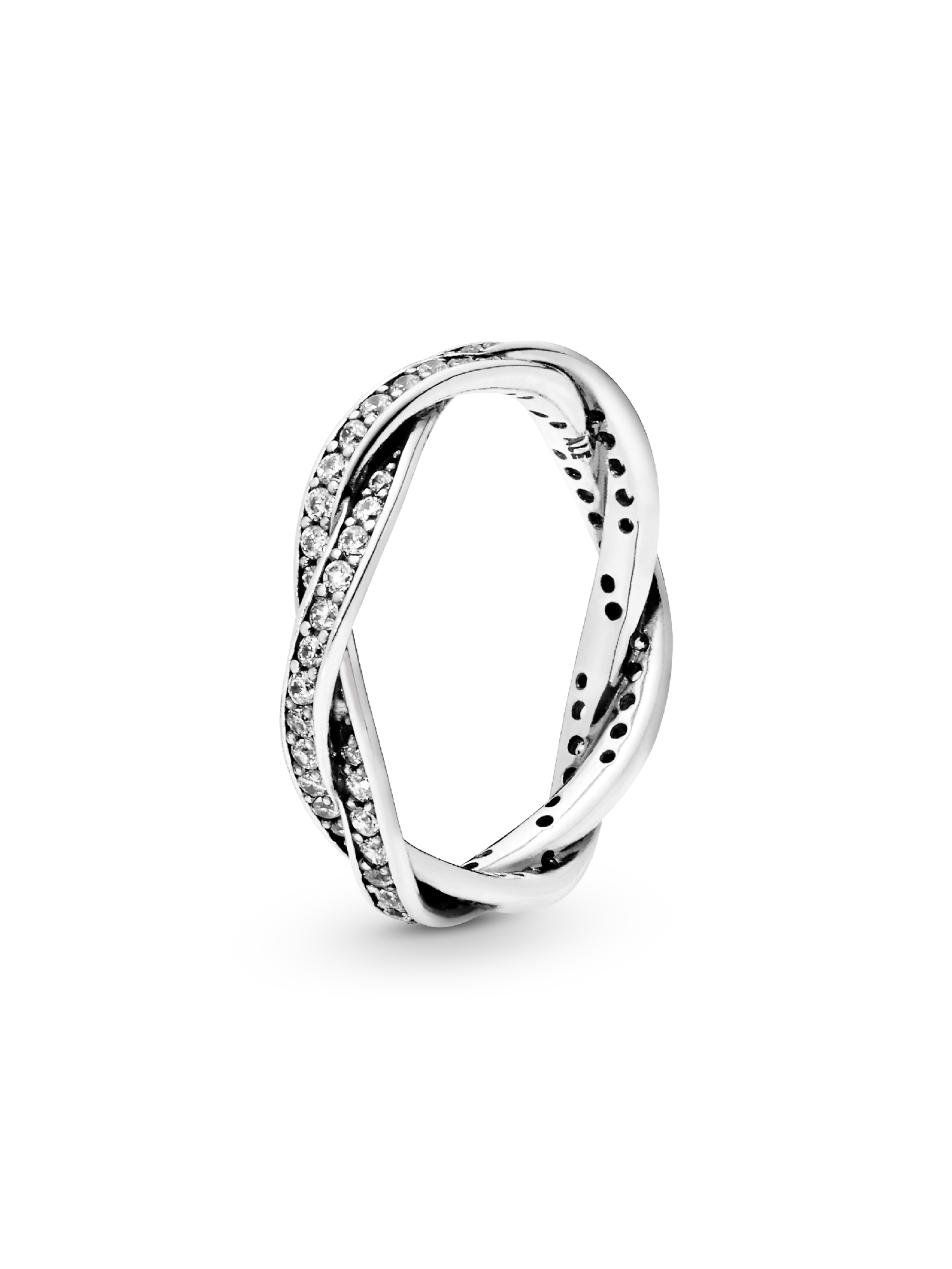 Sprankelende Gedraaide Lijnen Ring