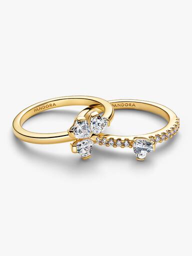 Sprankelende Klavertjevier Deelbare Ring