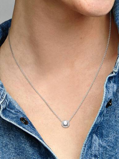 Ronde Sprankelende Stralenkrans Ketting