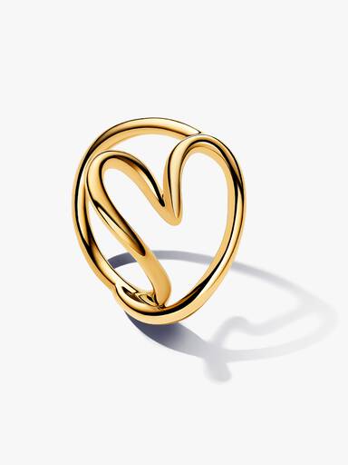 Organisch Gevormde Hart Ring