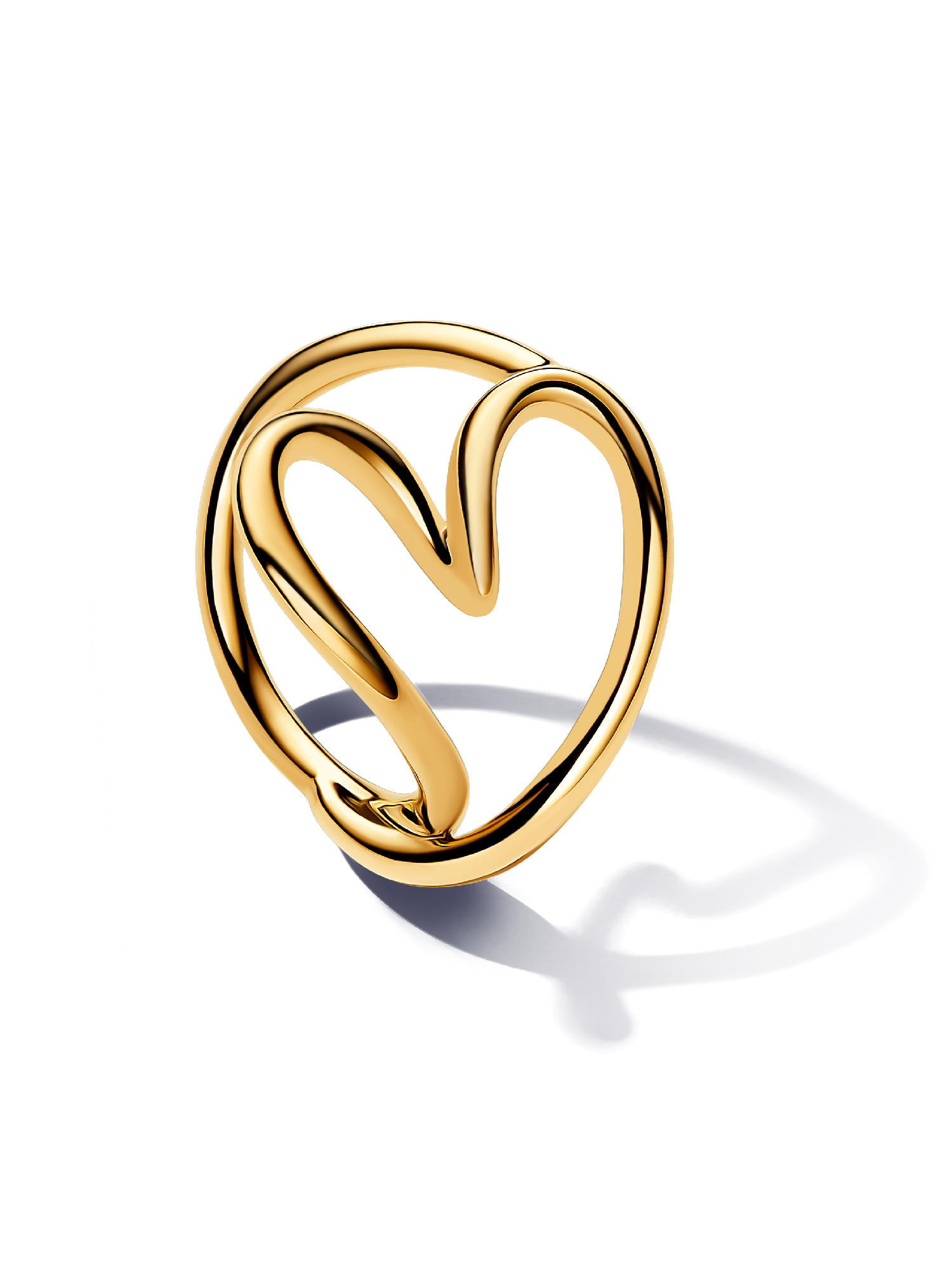 Organisch Gevormde Hart Ring