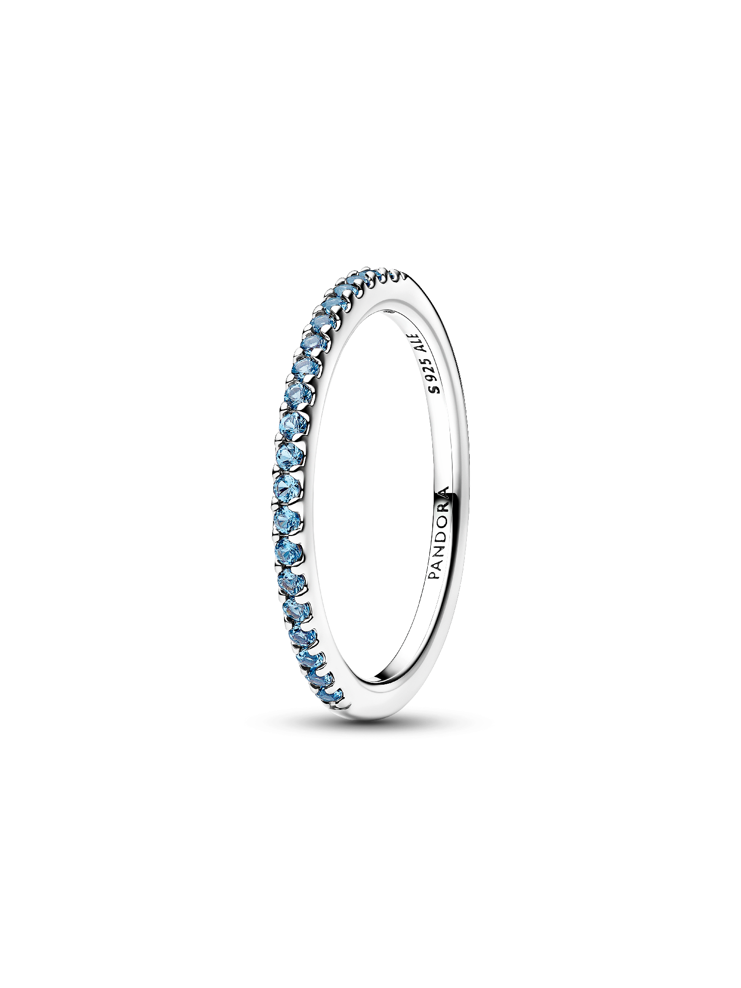 Sprankelende Aquamarijn Halve Eternity Bandring