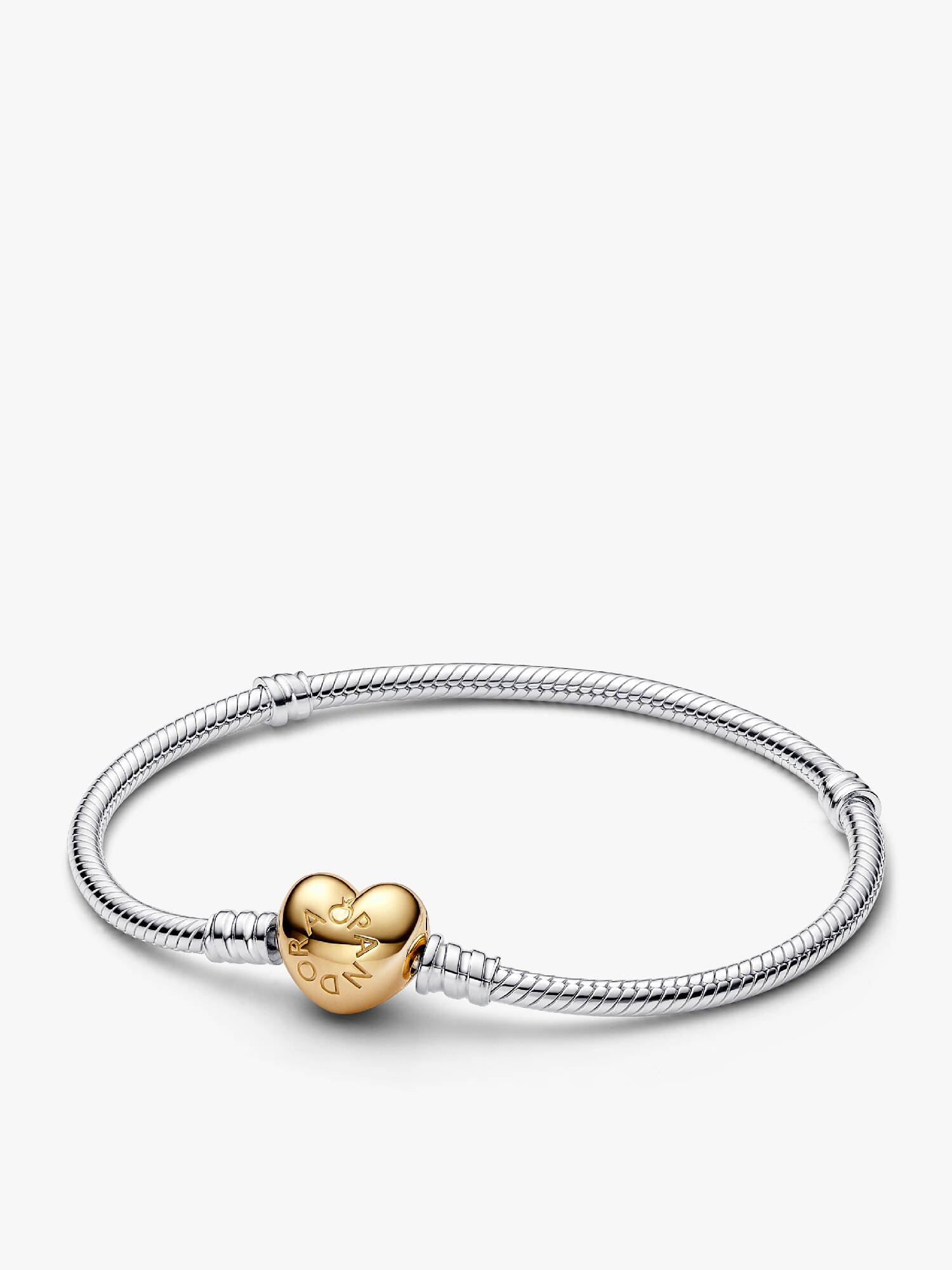 Slangenschakelarmband met hartvormige sluiting