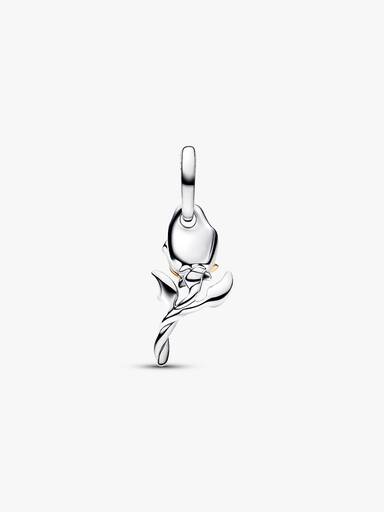 Disney Belle Betoverde Roos Hangende Bedel met in het laboratorium gemaakte diamant