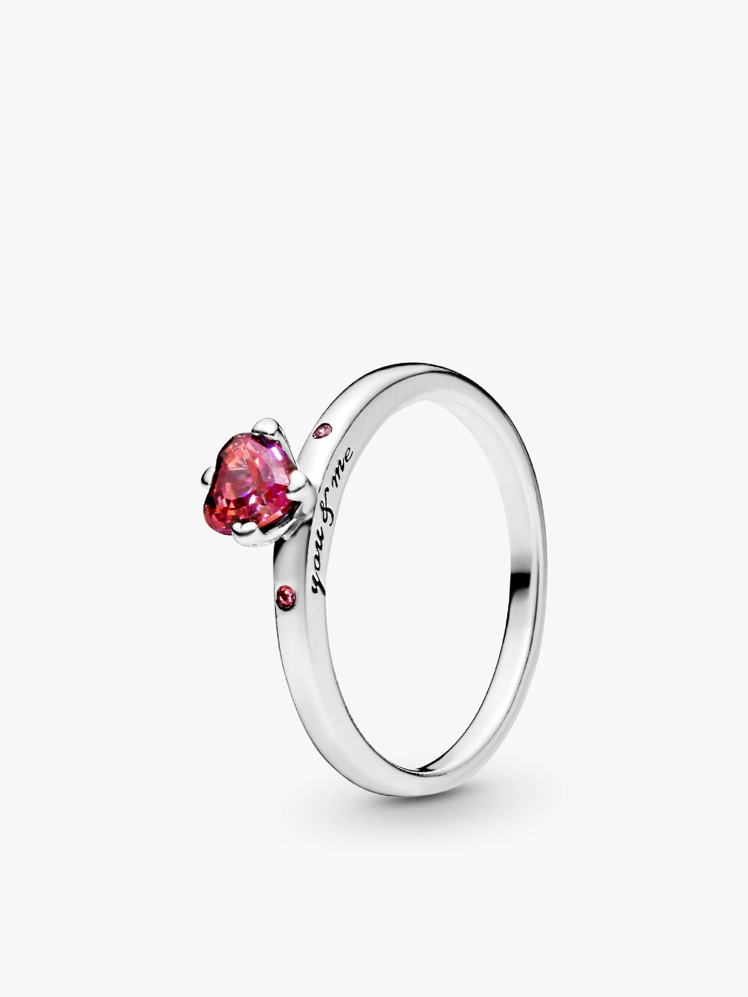 Sprankelend Rood Hart Ring