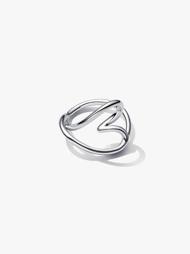 Organisch Gevormde Hart Ring