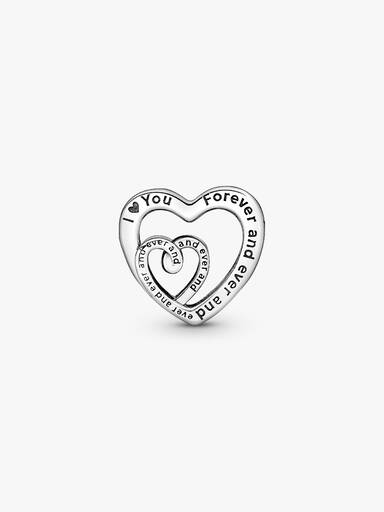 Entwined Infinite Hearts Charm