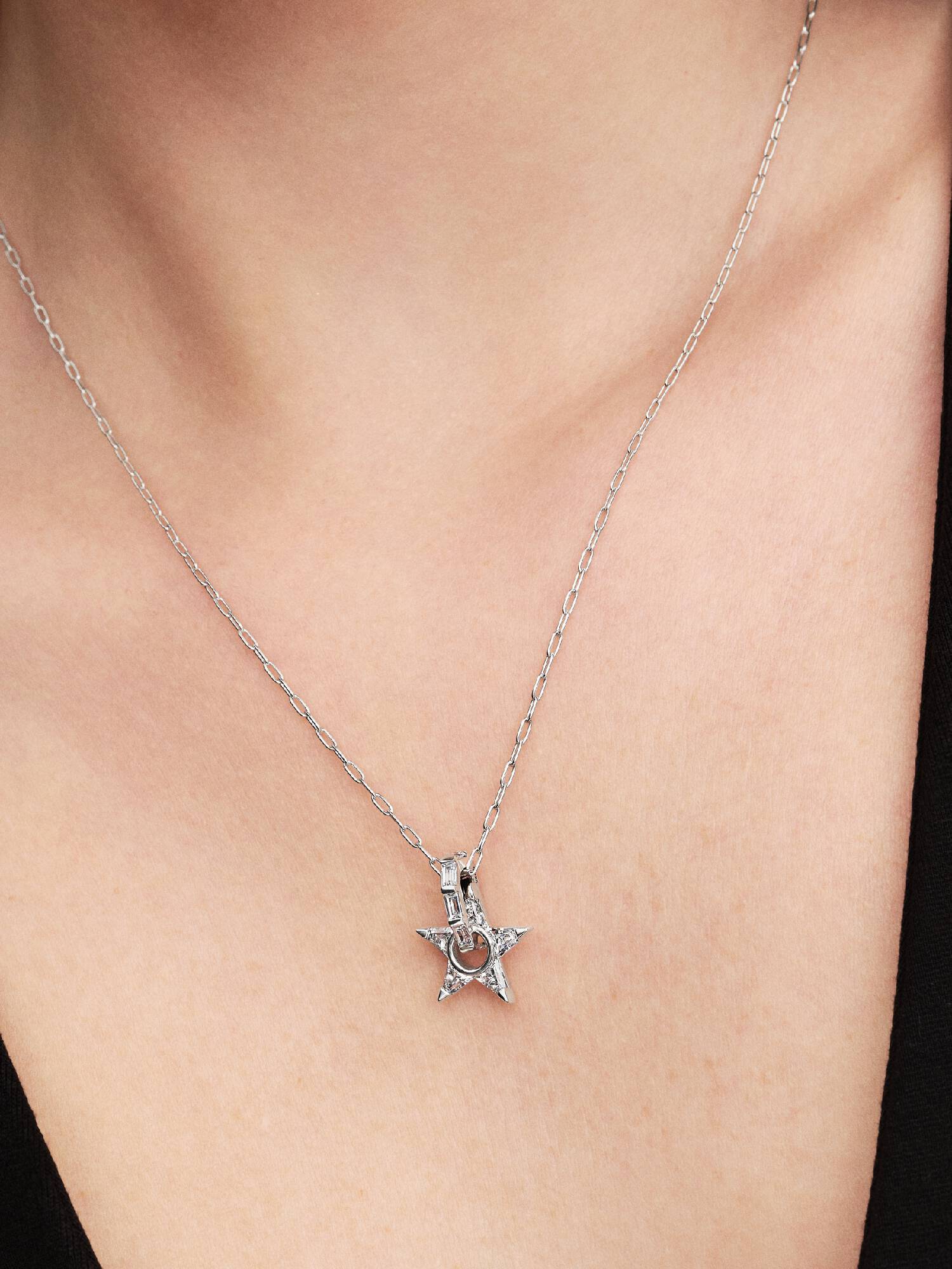 Sprankelende Stella Opengewerkte Ketting met Hanger
