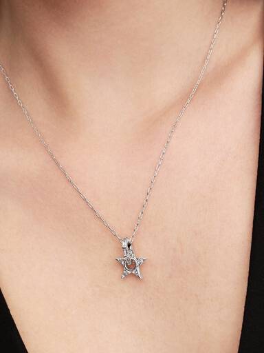 Sprankelende Stella Opengewerkte Ketting met Hanger