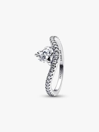 Golvend Pavé Hart Ring