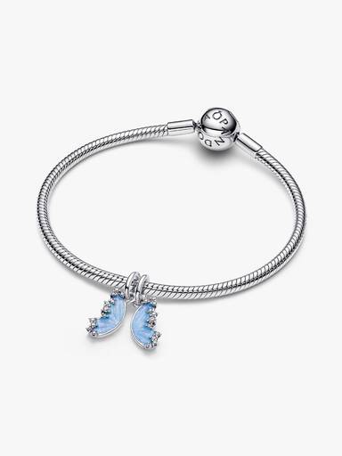 Deelbare hangende bedel met vlinder