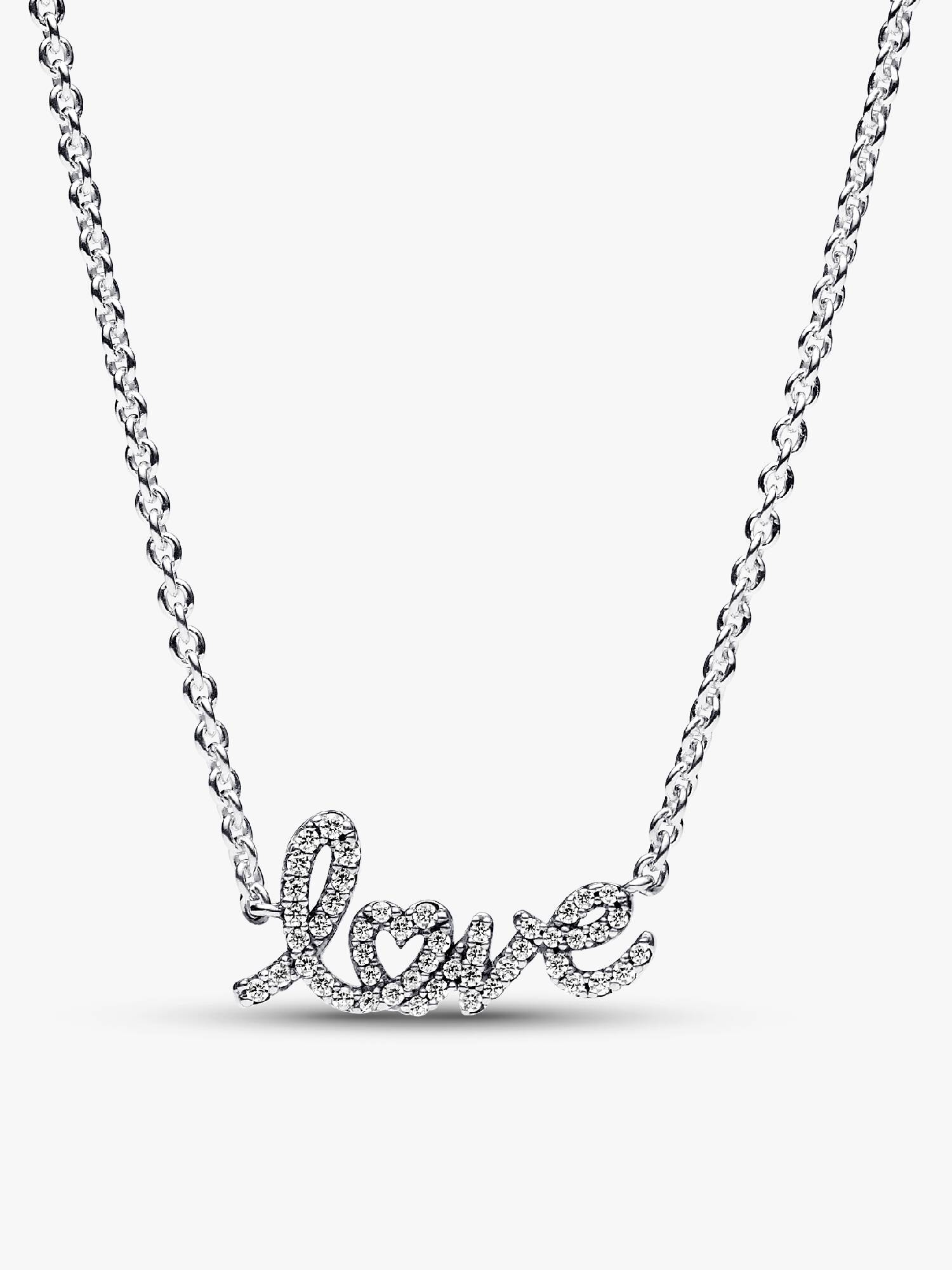 Sprankelende halsketting love handgeschreven