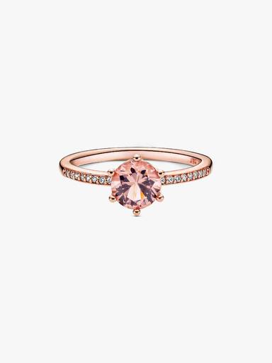 Paarse Glinsterende Kroon Solitaire-ring