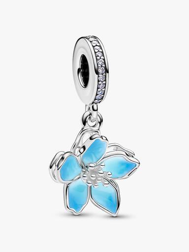 Blauw bloesem hangende bedel