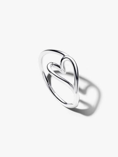 Organisch Gevormde Klein Hart Ring