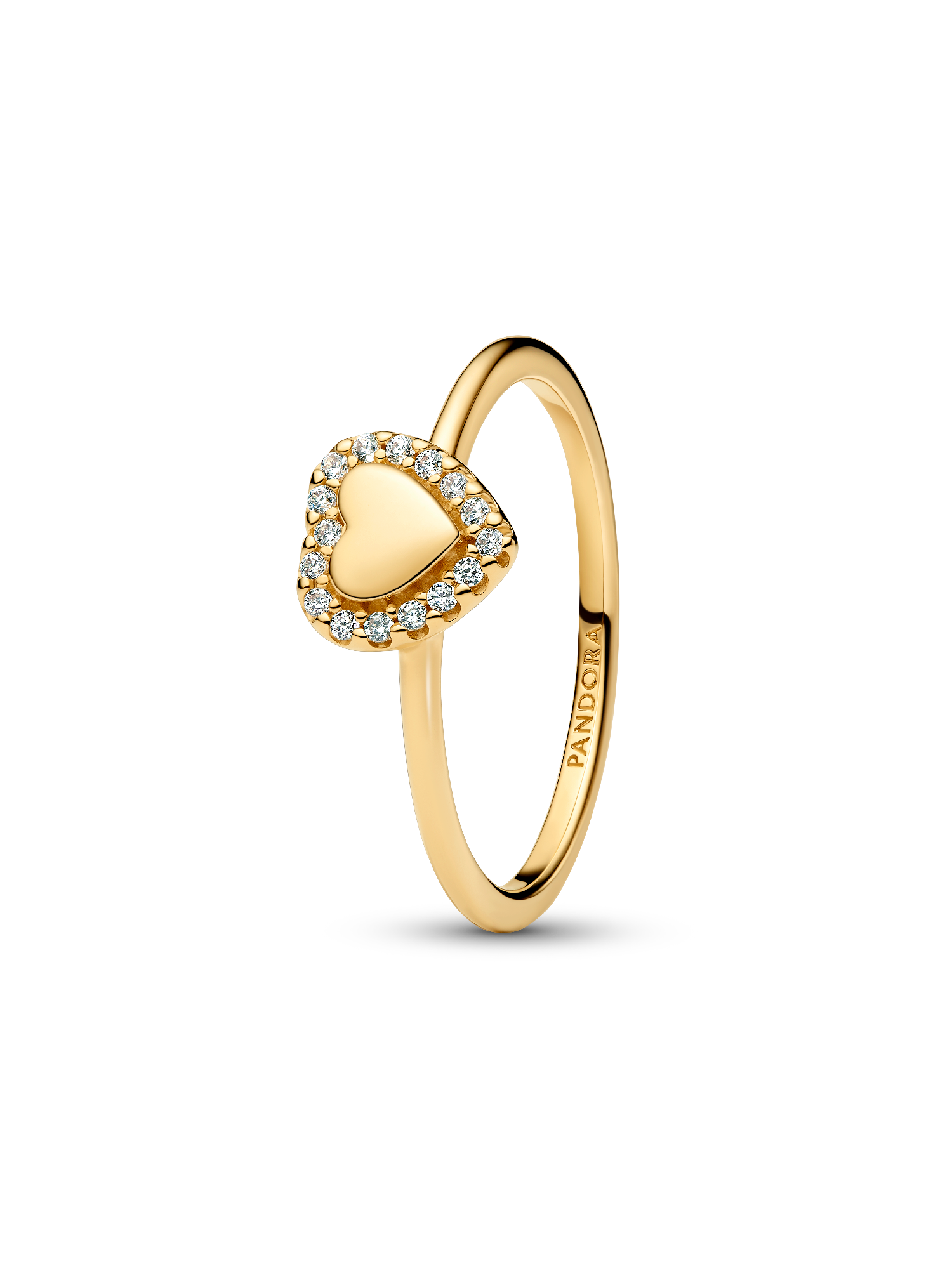 Graveerbaar Hart Halo Ring