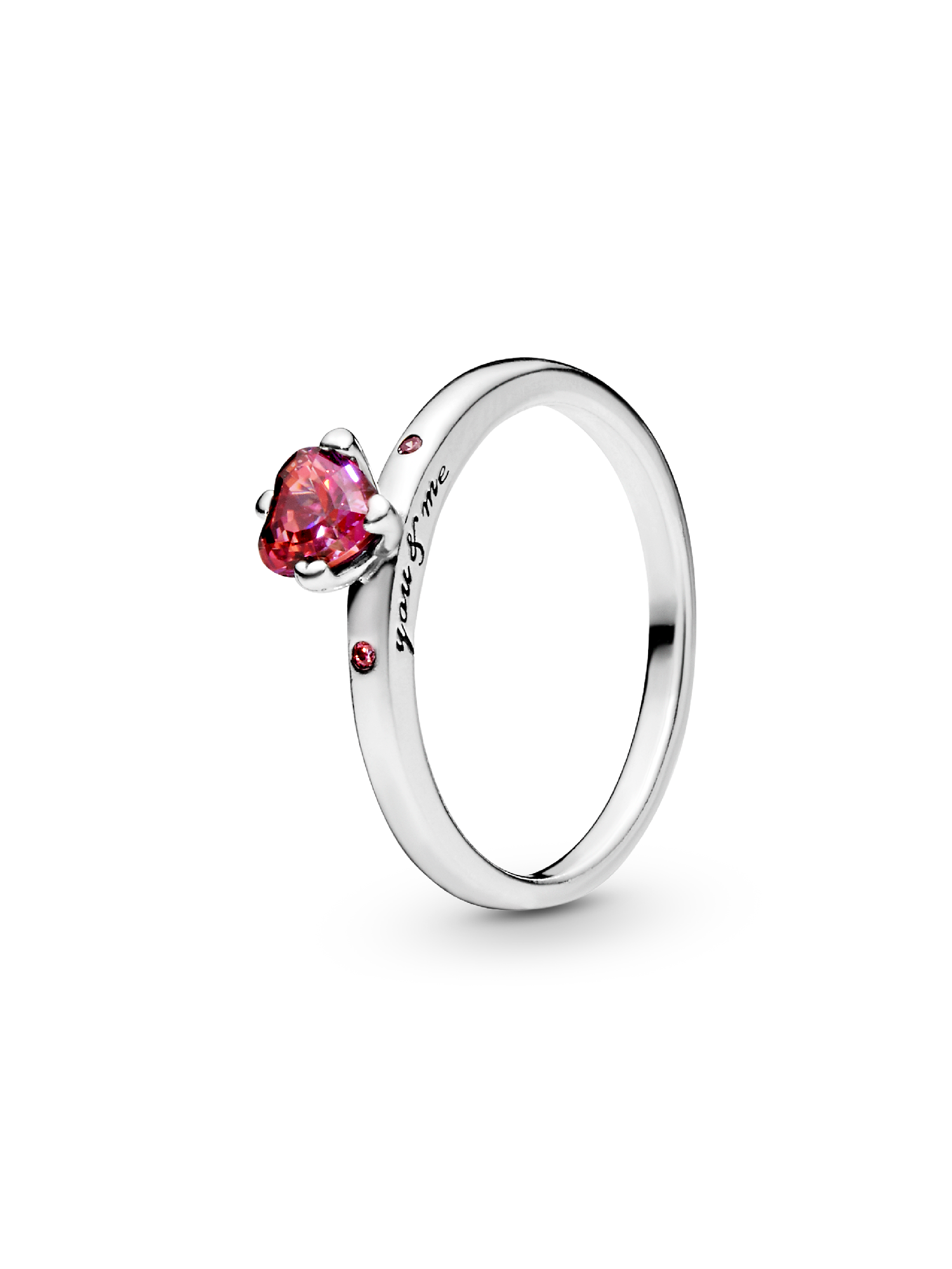 Sprankelend Rood Hart Ring