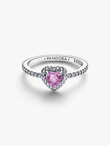 Verhoogd Lichtpaars Hart Ring