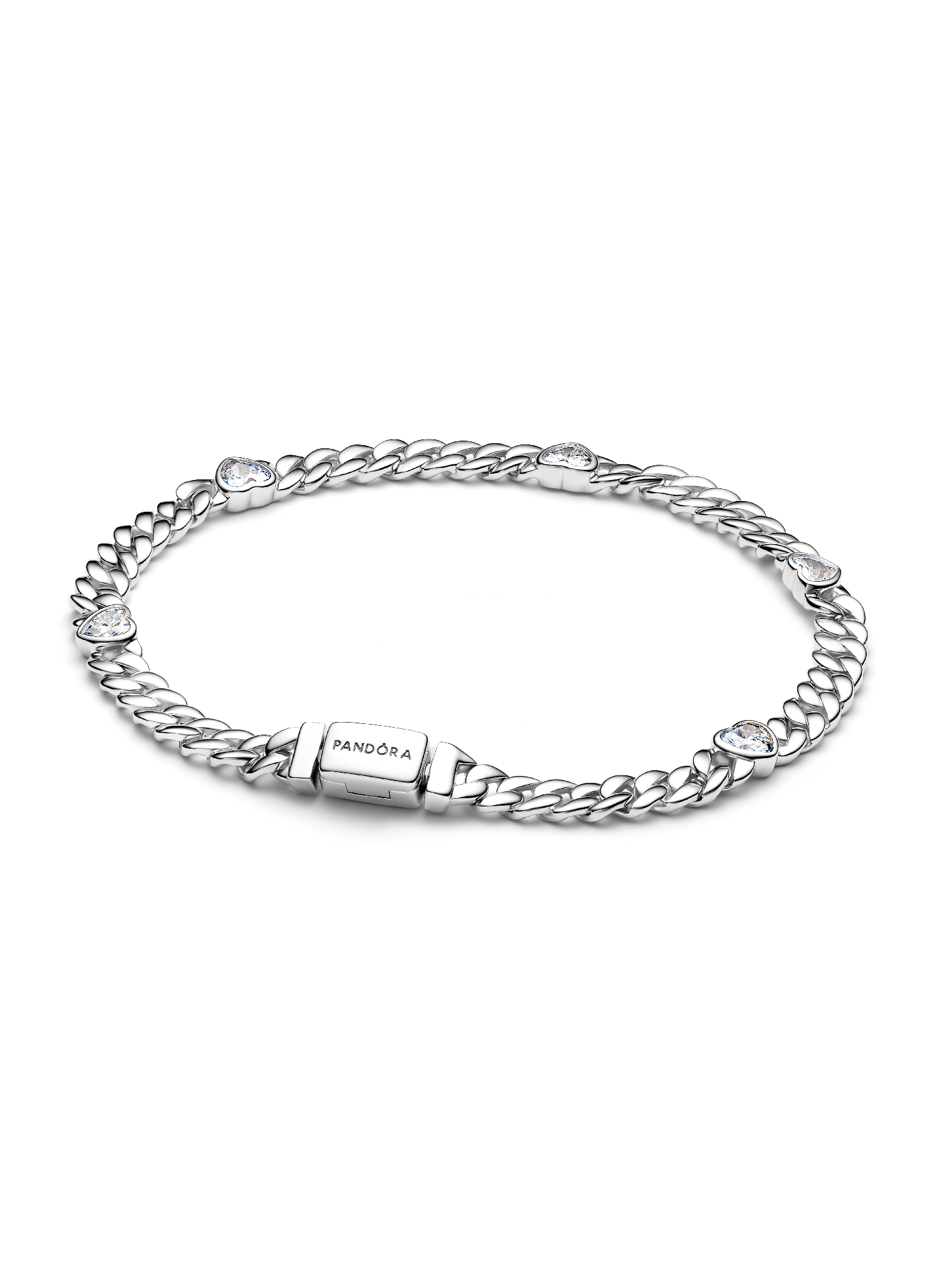 Cubaanse schakelarmband met hartjes
