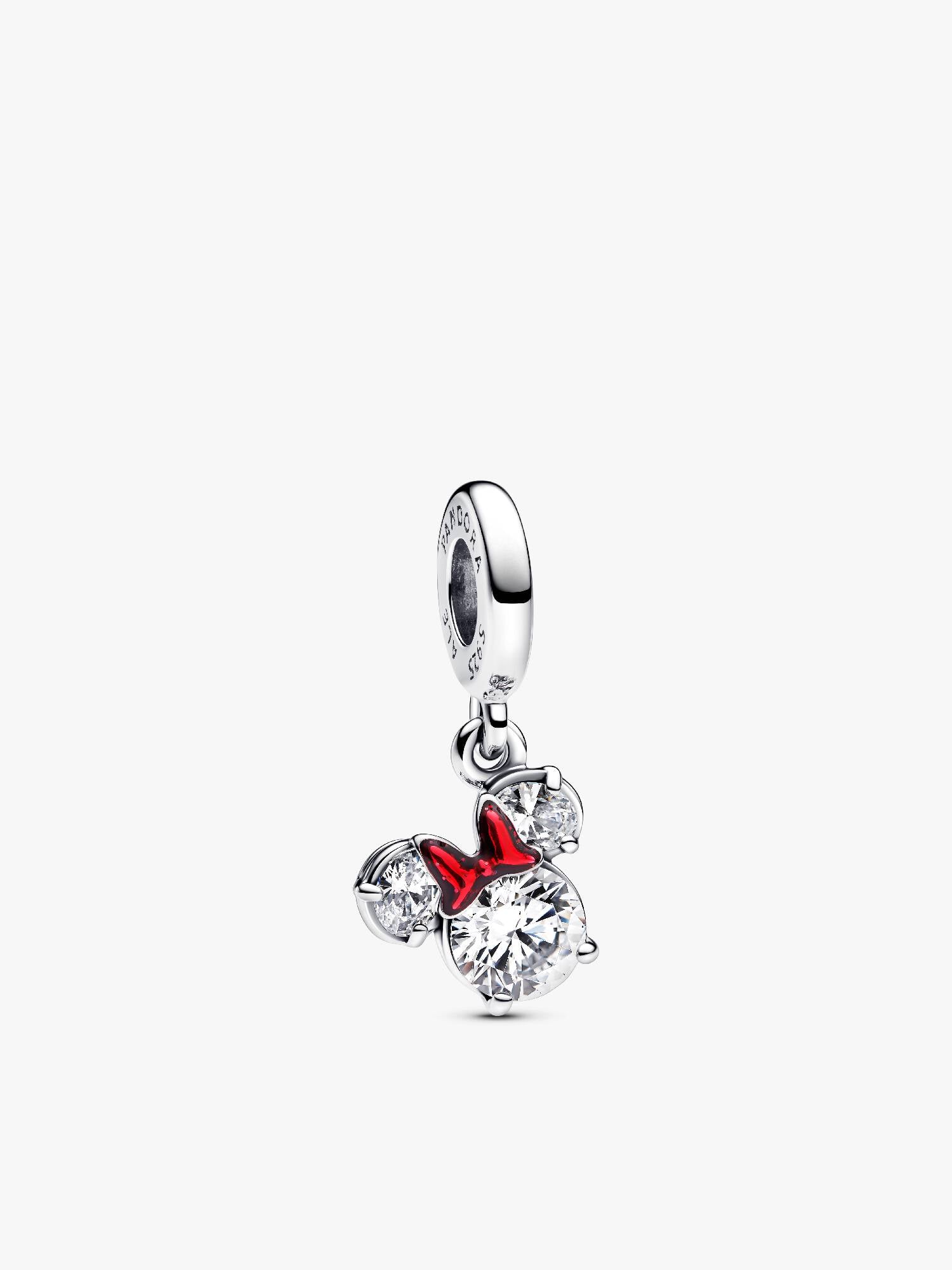 Dubbele hangende bedel met silhouet van Disney's Minnie Mouse