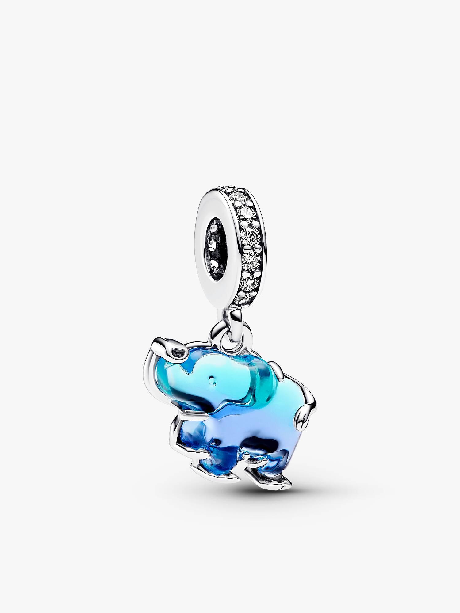 Blauwe Muranoglas Olifant Hangende Bedel