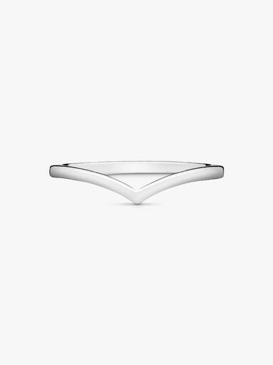 Gepolijste wishbone-ring