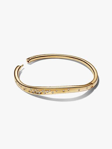 Organisch Gevormde Steengezette Bangle