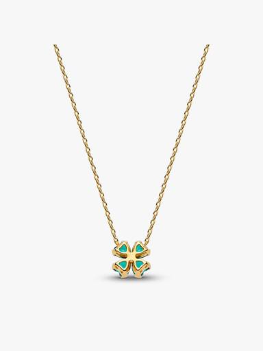 Ketting met Groen Klavertjevier Hanger