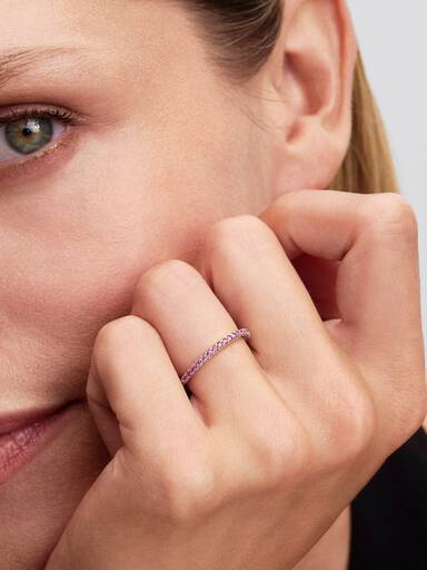Sprankelende Roze Pavé Bandring