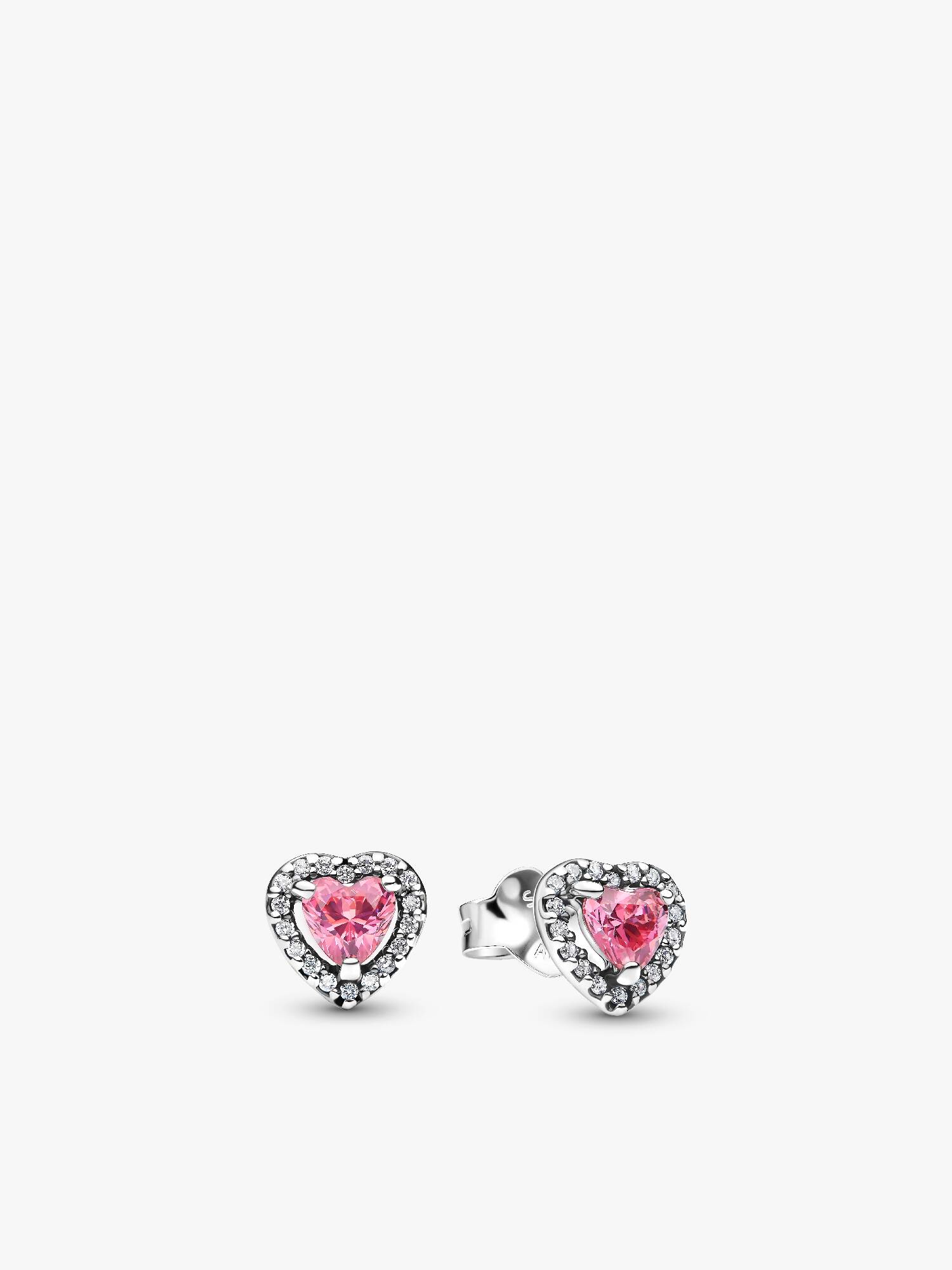 Verhoogd Roze Hart Oorknopjes