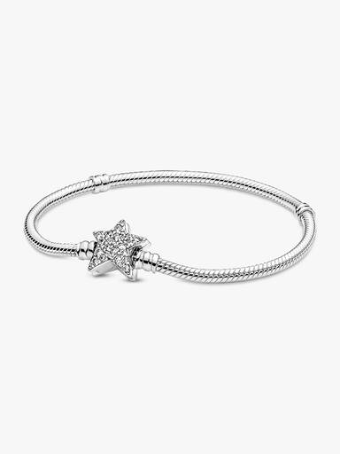 Pandora Moments Snake Chain Armband met Asymmetrische Ster Sluiting