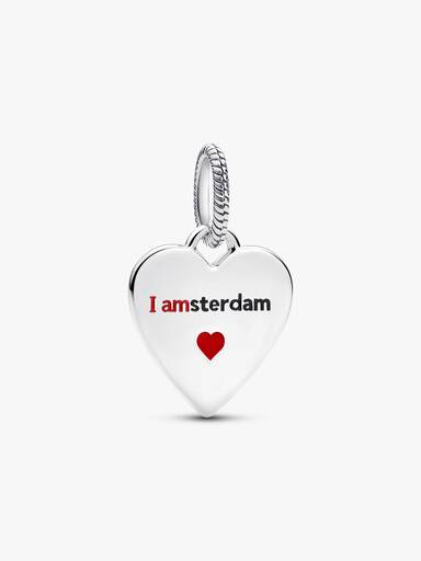 I love Amsterdam heart tag pendant